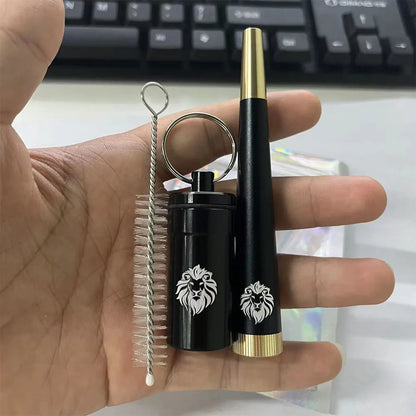 NEW Smoke Kit - Herb Pipe & Stash Jar with Customizable Patterns, Metal Pill Bottle, Portable Smoking Accessories & Clean Brush