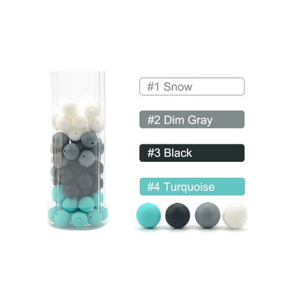 LOFCA Silicone Round Beads 20pcs - 9/12/15mm DIY Jewelry Making Beads for Bracelets, Keychains & Necklaces