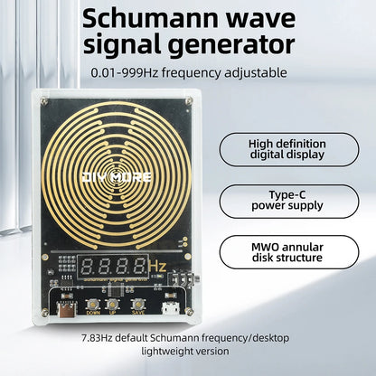 7.83Hz Schumann Wave Generator - Adjustable 0.01–99999Hz Sine Wave Signal Generator with USB-C Interface
