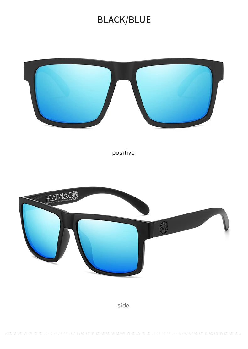 2024 New Heat Wave Luxury Polarized Sunglasses – Square Conjoined Lens, UV400 Protection for Men & Women