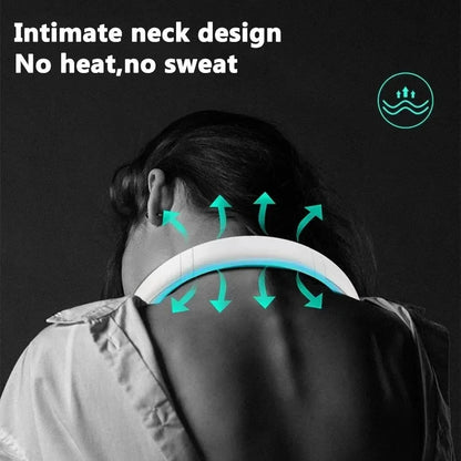 New Mini Neck Fan – Portable Bladeless Hanging Air Cooler with 1200mAh Rechargeable Battery, 3-Speed Summer Sports Fan