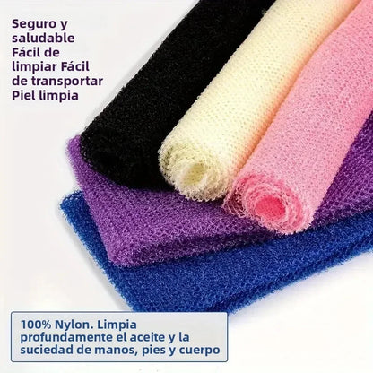 Double-Sided Exfoliating Net Sponge - Mesh Bath Scrub Washcloth & Body Shower Loofah for Deep Cleansing and Dead Skin Removal