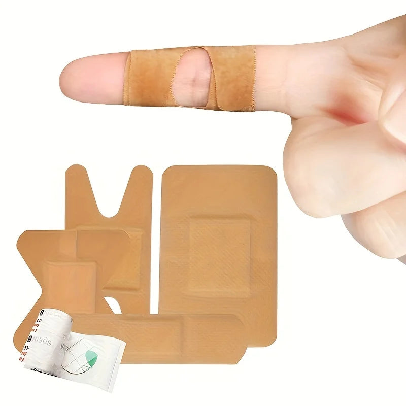 60PCS Waterproof Bandage Variety Pack – Breathable First Aid Wound Plasters & Medical Tape Set