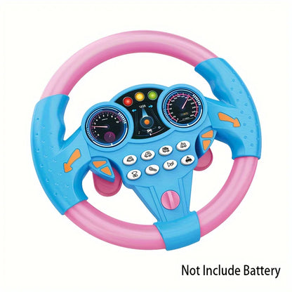 Kids Steering Wheel Toy - Creative Educational Car Driving Pretend Play Gift for Children Holiday Fun