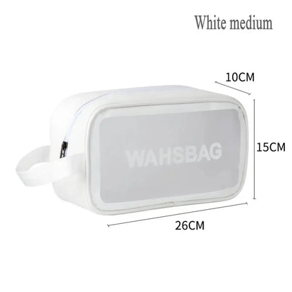 Waterproof PVC Travel Toiletry Bag – Transparent Zipper Makeup Organizer Case for Women
