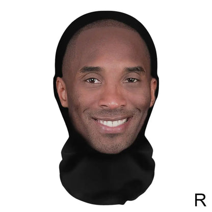 3D Balaclava Mask Hat - Seamless Kanye Face Mask for Pranks, Celebrity Hip Hop Hood Headgear