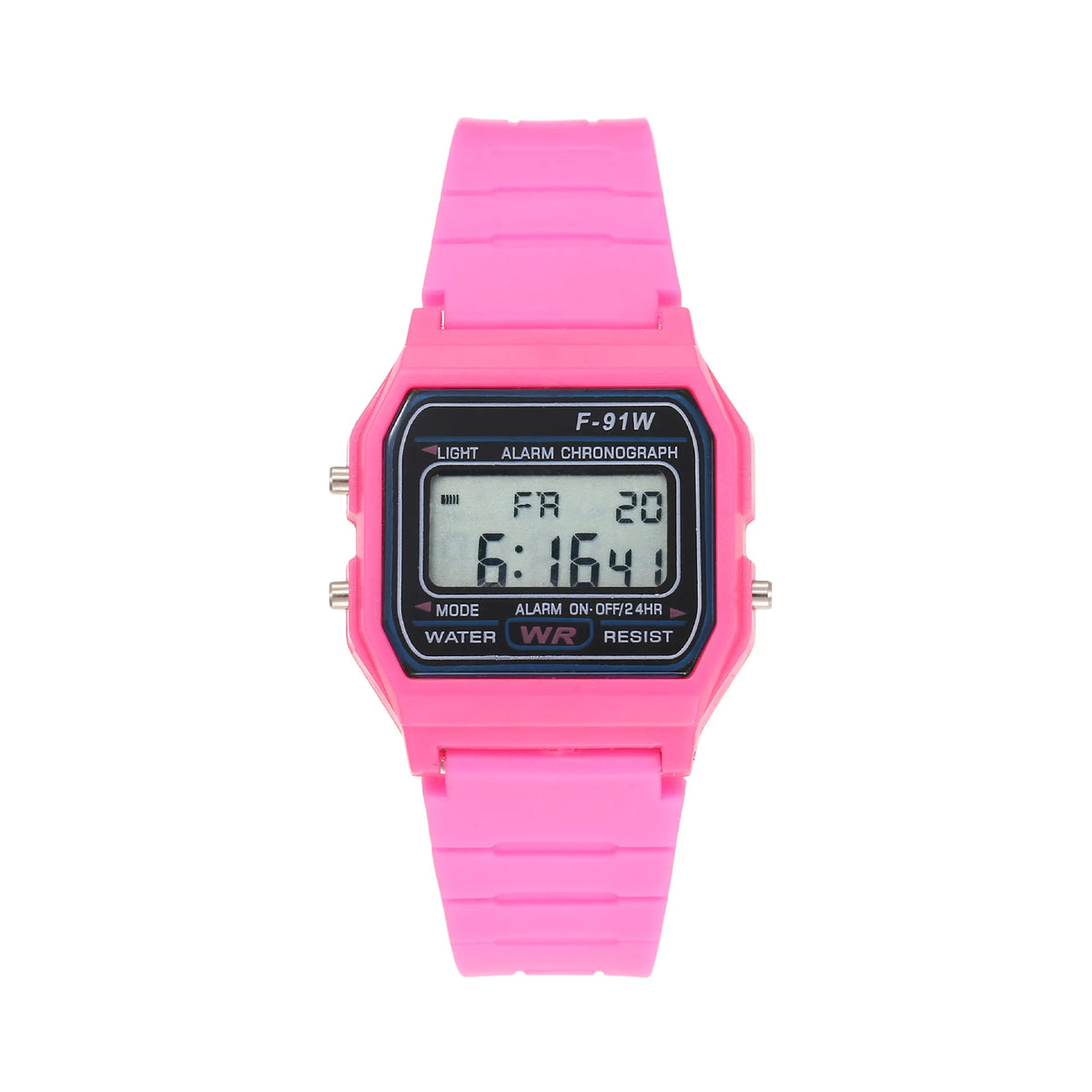 Multifunctional Digital Sports Watch for Kids and Women - F-91W Style LED Backlight Alarm Watch with Rubber Strap, Student Gift