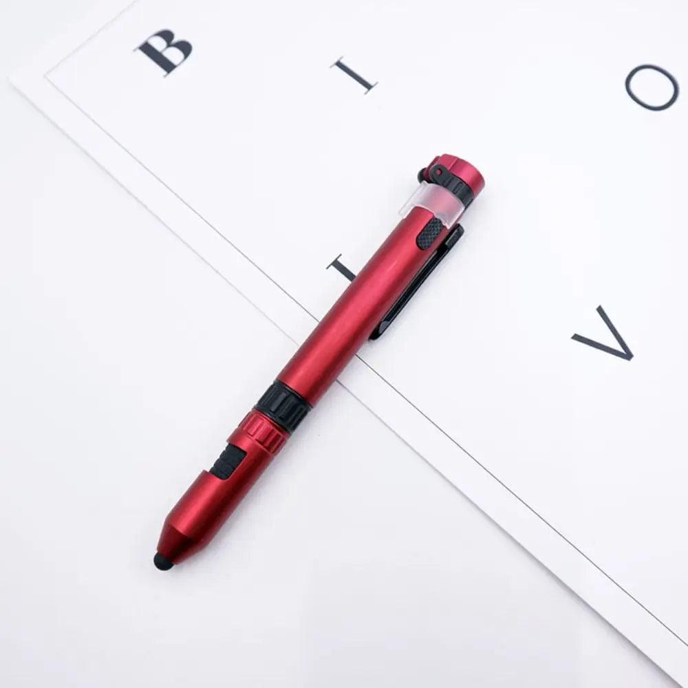 6-in-1 Multifunctional Pen Light - Outdoor Travel Tool with Screwdriver, Compass, Touch Stylus & Holder