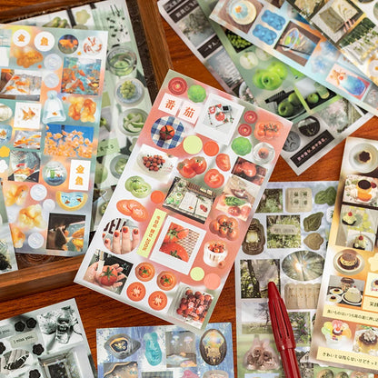 20Pcs Retro Cartoon Sticker Book - Handmade Scrapbook, Diary & Japanese Stationery Decoration Stickers