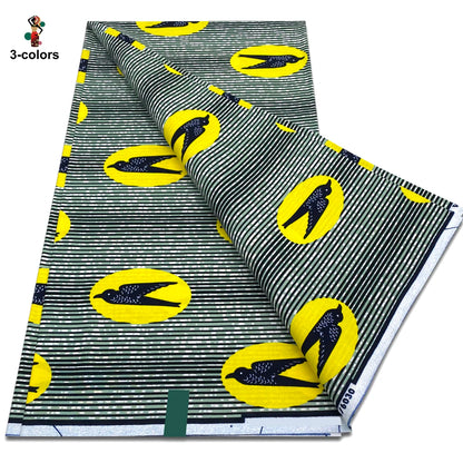 Newest African Ankara Wax Fabric - 100% Cotton Soft Dutch Hollandais Pagne Print for Dresses & Sewing