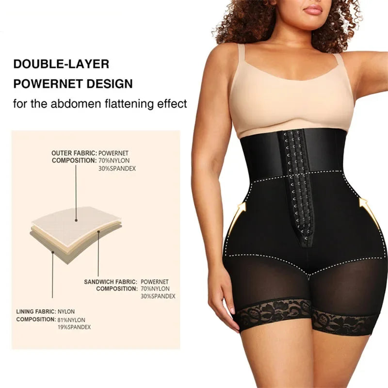AfruliA Purple BBL Shorts – Colombian Fajas Shapewear Waist Trainer Corset Body Shaper Control Panties Lifter