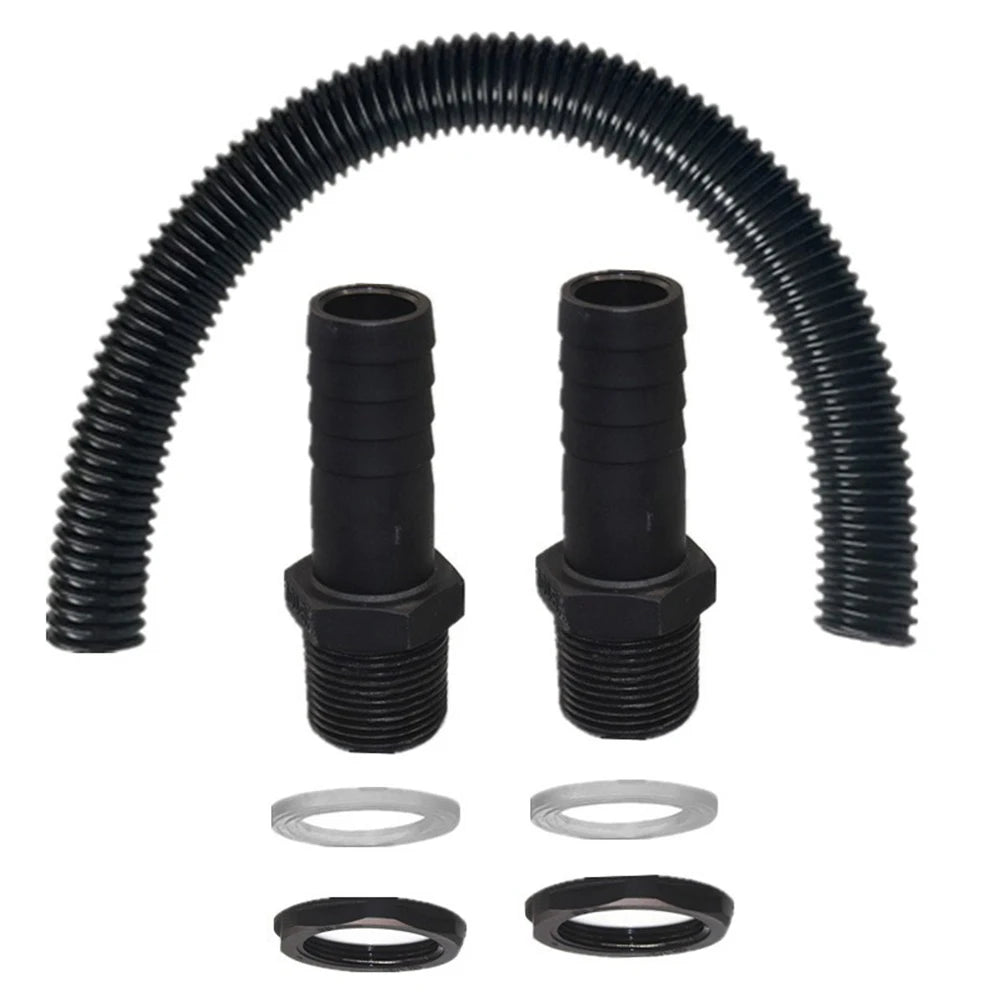 25mm Rain Barrel Hose Connector - Plastic Link Pipe Extension Kit for Garden Water Collection Systems