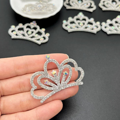12pcs Padded Crown Rhinestone Patches – DIY Clothes, Crafts & Headwear Decor Accessories