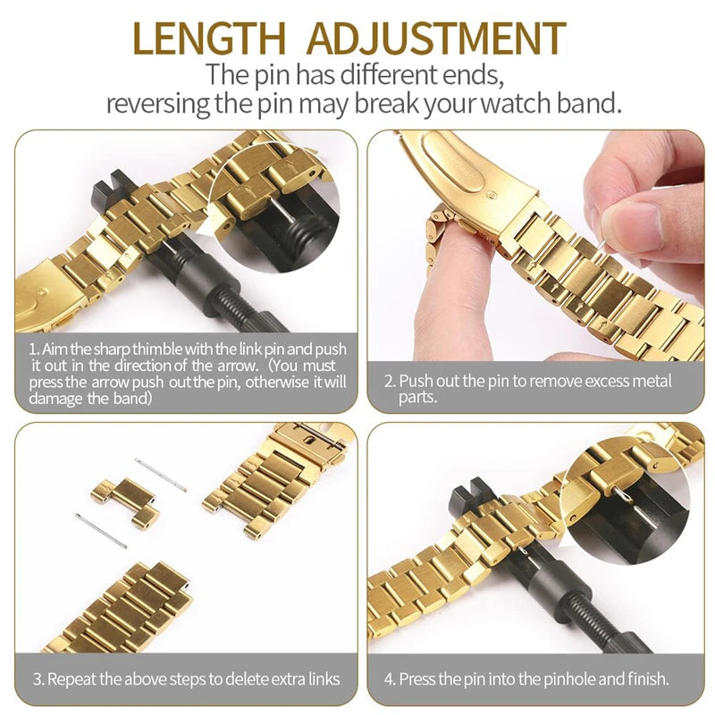 Stainless Steel Strap for Huawei Watch – Metal Bracelet Band for Fit3, Fit4 & Fit4 Pro, Unisex Replacement