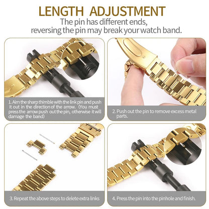 Stainless Steel Strap for Huawei Watch – Metal Bracelet Band for Fit3, Fit4 & Fit4 Pro, Unisex Replacement