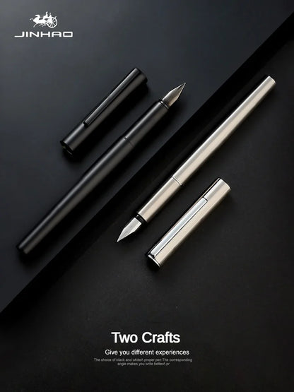 Jinhao 35 Fountain Pen — All-Steel Luxury EF/F Nib for Calligraphy, Writing, Office & School Supplies