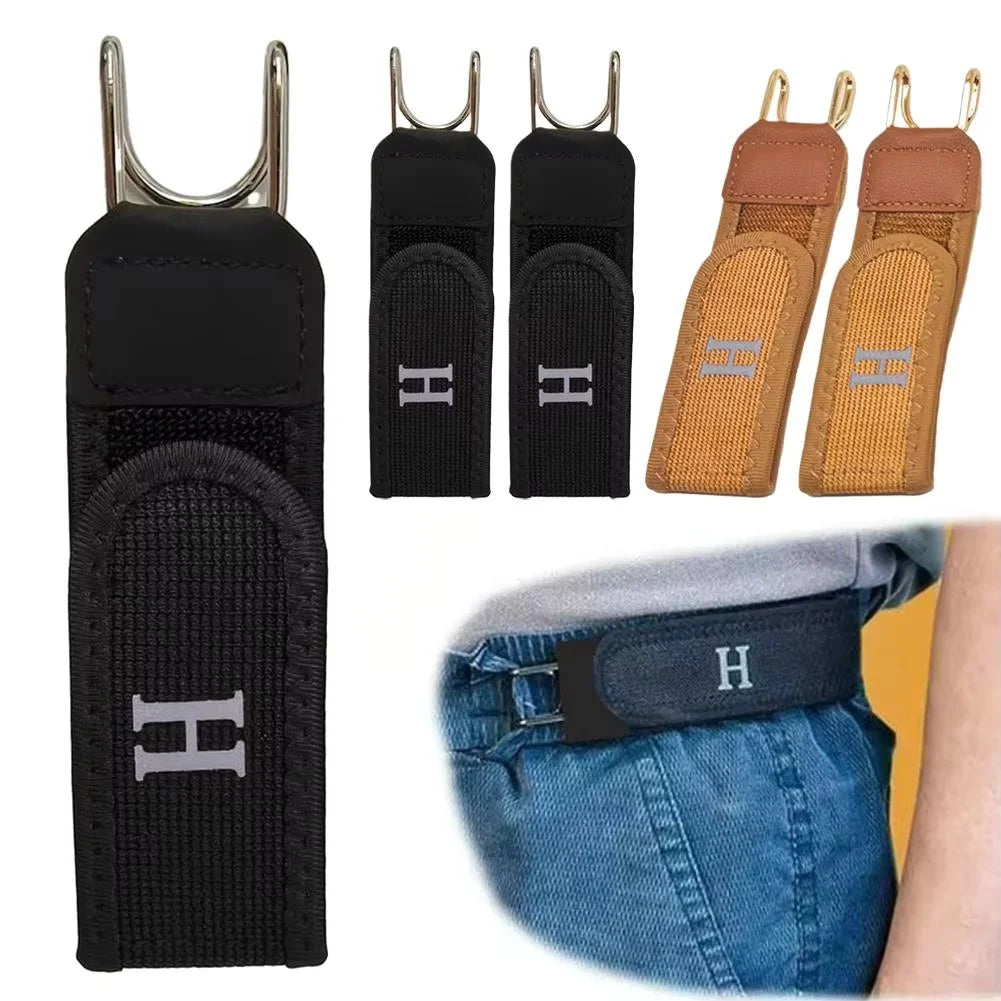 Adjustable Elastic Buckleless Waist Belt with Velcro Hook – Casual Stretch Belt for Men, Comfortable Gift Accessory
