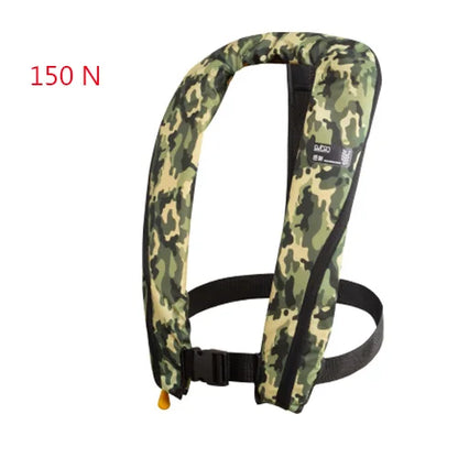 Professional Self-Inflatable Fishing Vest – 150N/100N Life Jacket for Adults, Manual & Auto Water Sports