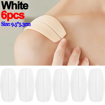 2/6PCS Silicone Anti-Slip Bra Strap Pads – Soft Shoulder Cushions for Women Pain Relief
