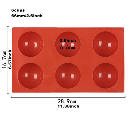 Semi-Sphere Silicone Chocolate Mold – Half Ball Dome Baking Tray for Cake, Pudding, Jelly & Candy DIY Dessert Making Tool