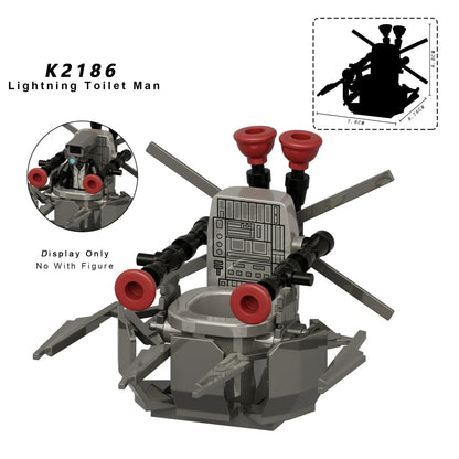 KDL Skibidi Toilet Man Anime Block Figures – TVMan, Titan, Cameraman & Speakerman Model Toy Gift for Kids
