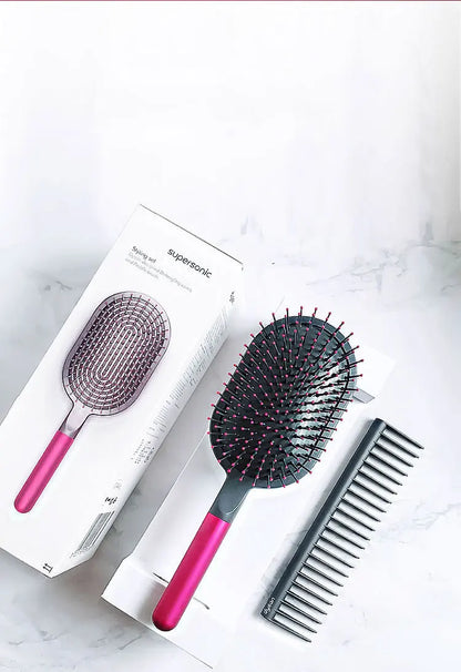 Dyson Airbag Hairbrush Styling Kit – Comb Set with Wide Tooth, Cylinder Comb & Massage Airbag for Curly Hair
