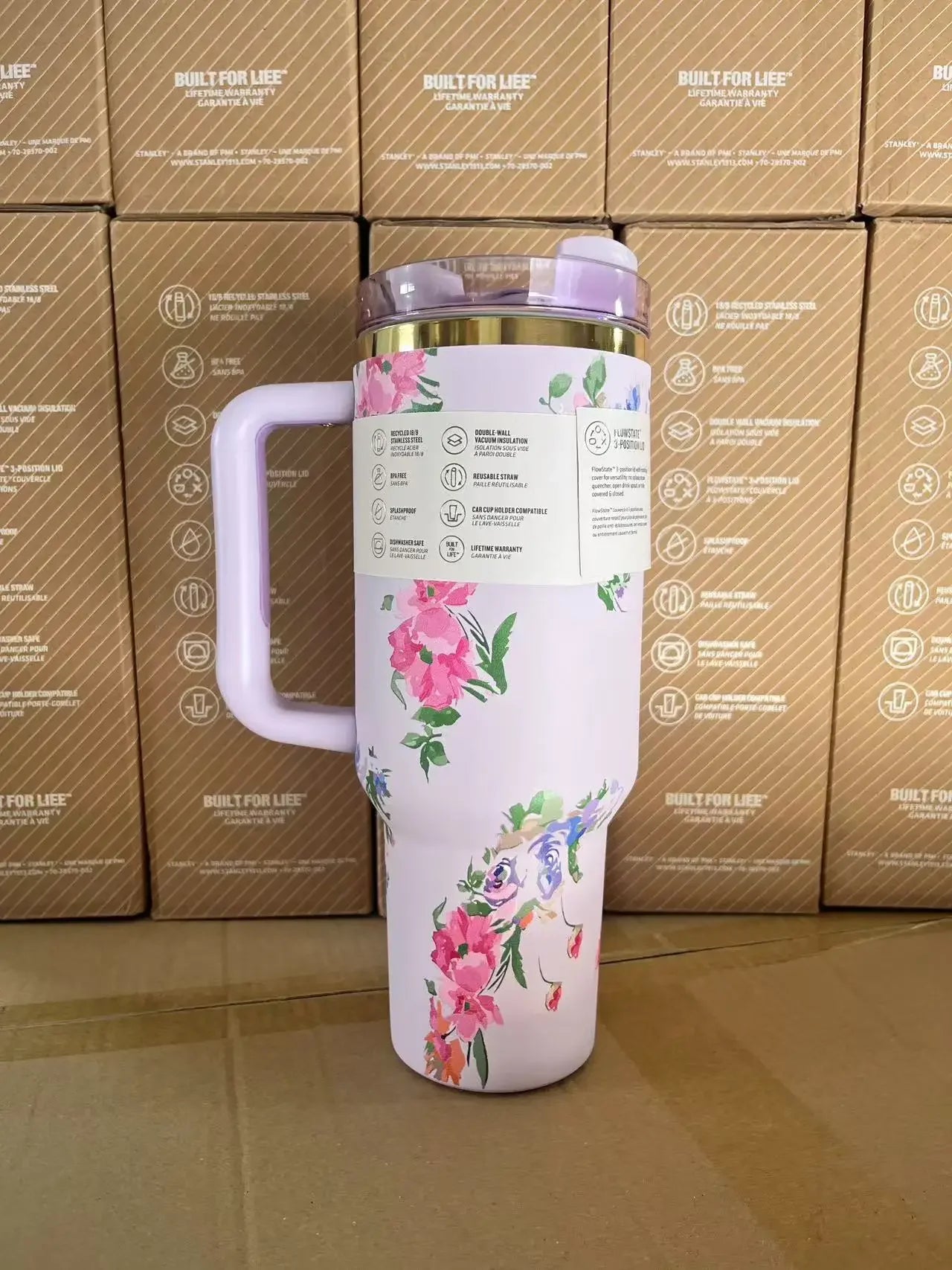 Stainless Steel Travel Mug with Straw Lid – 30oz/40oz Vacuum Insulated Car Cup, Double Wall Iced Thermal Tumbler