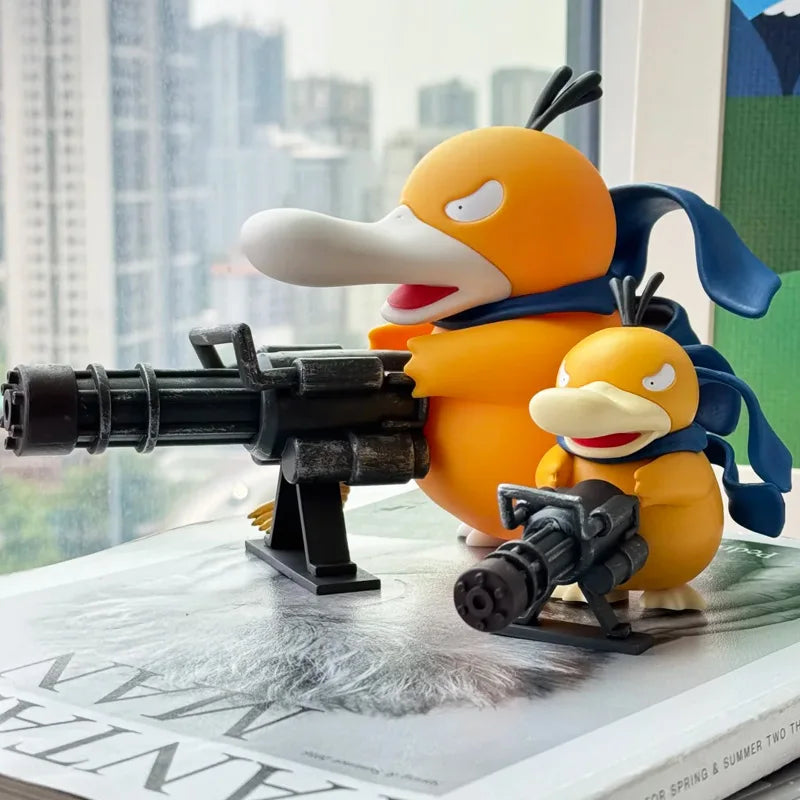 Pokemon Psyduck Action Figure — 9/15cm Gatling Gun Model for Desktop Decor & Gifts