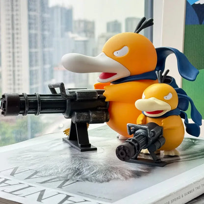 Pokemon Psyduck Action Figure — 9/15cm Gatling Gun Model for Desktop Decor & Gifts