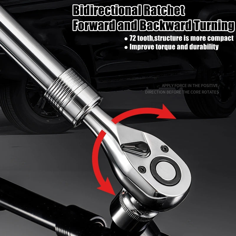 # Telescopic Ratchet Wrench Set - 72-Tooth Quick Release Adjustable Head Tool for Automotive Repair