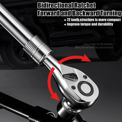 # Telescopic Ratchet Wrench Set - 72-Tooth Quick Release Adjustable Head Tool for Automotive Repair