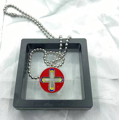 Trendy Hip Hop Dripping Oil Cross Pendant Necklace – Unique Niche Design Jewelry