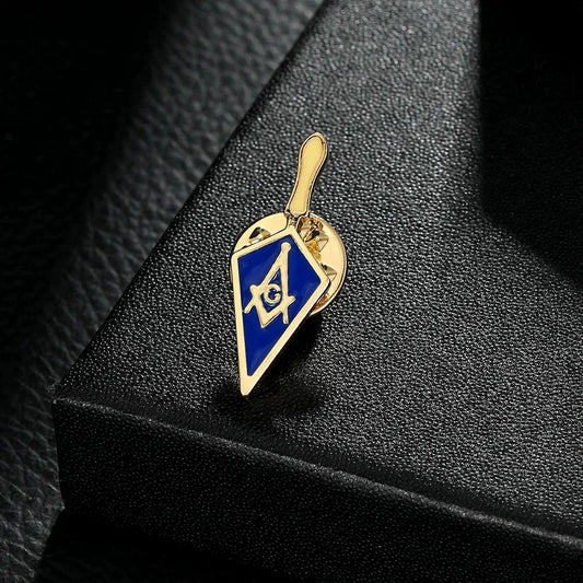Vintage Freemason Emblem Brooch Pin - Hollow Masonic Symbol Badge Ancient Lodge Collectible Accessory