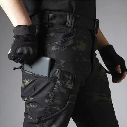 Men's Tactical Winter Set – Windproof Waterproof Soft Shell Jacket & Sharkskin Work Pants | Multi-Pocket Outdoor Suit