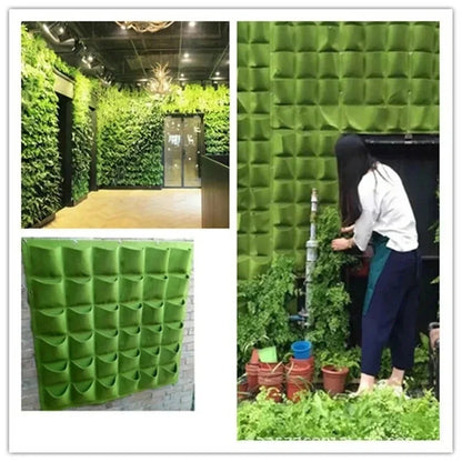 Wall Hanging Planting Bag – Multi-Pocket Vertical Garden Planter for Vegetables, Flowers, and Bonsai