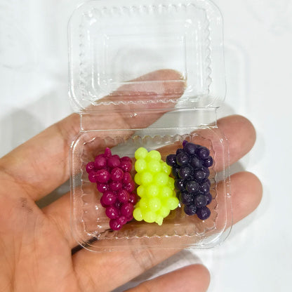 Miniature Dollhouse Food Set – Simulated Fruits & Vegetables for BJD & Blythe Dolls (Grape, Meat, Orange, Radish)