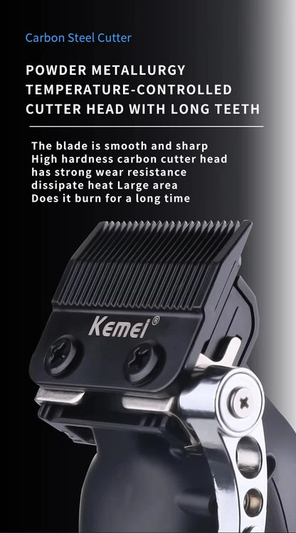 Kemei Professional Hair Clipper Kit – KM-2296, KM-2299, KM-1102 Electric Shaver & Cordless Trimmer for Men’s Hair Cutting