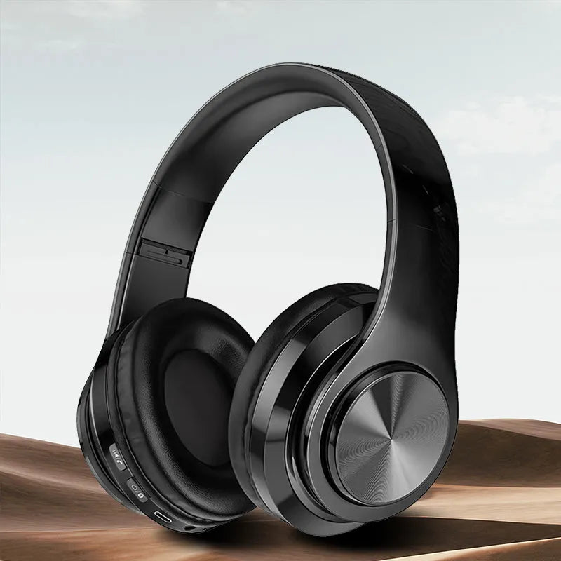 Wireless Bluetooth 5.0 Headphones – On-Ear Stereo Sound Headset with Microphone, Foldable Sports & Gaming Earphones
