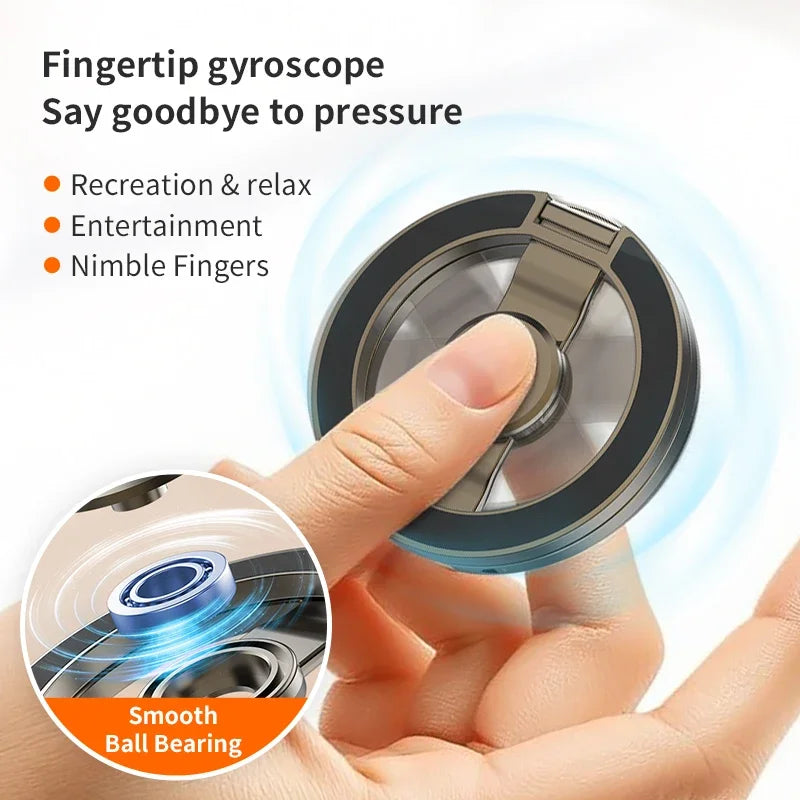 Foldable MagSafe iPhone Holder - 360° Rotating Magnetic Stand & Finger Grip for iPhone 17/16/15/14/13