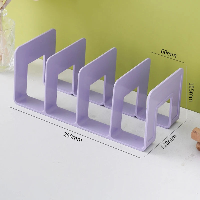 Multi-Function Bookshelf & Bookend Organizer – Desk Stand for Books, Magazines, CDs, Files, School & Office Supplies
