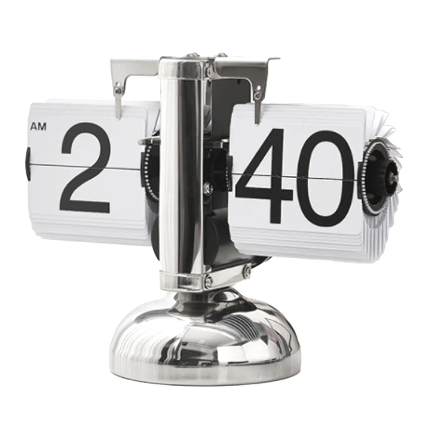 Digital Down Clock – Retro Minimalist Single Foot Mechanical Auto Desk Clock for Home & Living Room