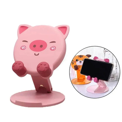 Cartoon Folding Phone Stand - Adjustable Desktop Holder for Mobile Devices