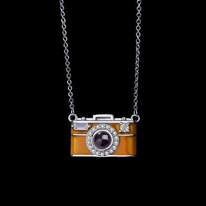 Custom Projection Photo Necklace — Camera-Shaped Personalized Photo Pendant Jewelry 2025