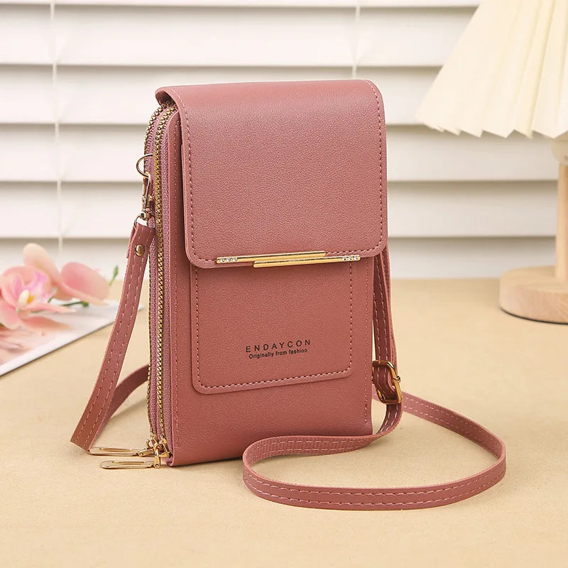 Crazy Bag Women's Fashion Touch Screen Lock Cell Phone Bag – Mobile Phone & Card Holder Crossbody Shoulder Bag
