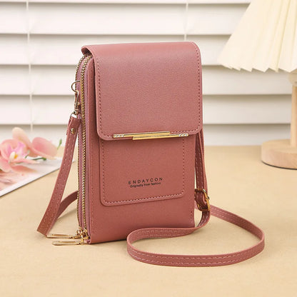 Crazy Bag Women's Fashion Touch Screen Lock Cell Phone Bag – Mobile Phone & Card Holder Crossbody Shoulder Bag