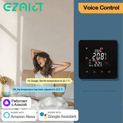 Tuya Smart WiFi Thermostat – Remote Controller for Water, Electric & Gas Floor Heating with Google Home & Alexa Compatibility