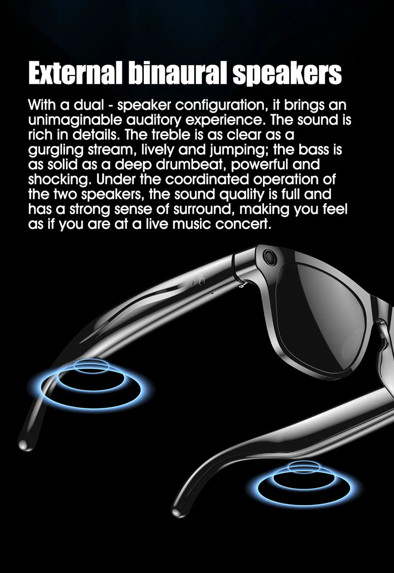 OPPO 4K HD AI Smart Glasses – 100MP Camera, ChatGPT, Bluetooth Calls, Voice Assistant & 260mAh Battery Smart Glasses 2025