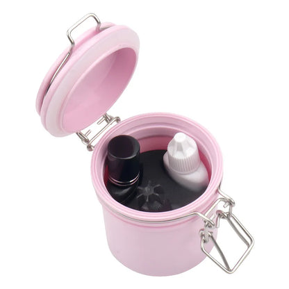 Eyelash Glue Storage Container: Individual Extension Adhesive Stand Storage Jar - Essential for Grafting Lashes and Women's Makeup Tools