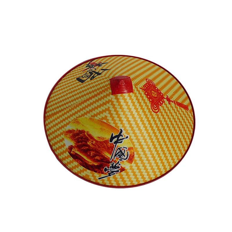 Samurai Straw Ninja Hat — Asian Bamboo Conical Cosplay Cap, Japanese Rice Farmer Party Decorative Hat