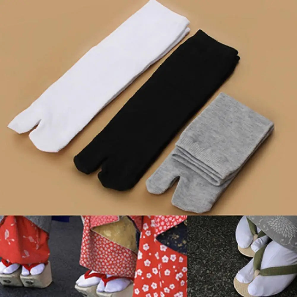 Unisex Split Toe Tabi Socks – Breathable Kimono Ninja Geta Flip Flop Two-Finger Sandal Socks